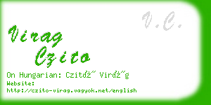 virag czito business card